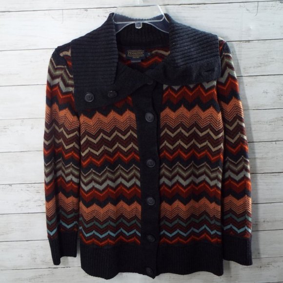 Pendleton Sweaters - Pendleton Merino Wool Cardigan Sweater